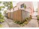 Fenced backyard with greenery, offering privacy and a sense of seclusion at 108 Mitchell Pl # 108, Daytona Beach, FL 32118