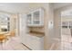 Eat-in kitchen featuring built-in cabinets and a breakfast area with great natural light at 1422 Carlow Cir, Ormond Beach, FL 32174