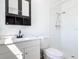 Bathroom featuring shower, vanity and sink and a dark medicine cabinet at 1767 Valencia Ave, Ormond Beach, FL 32174
