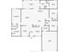 Detailed floor plan of the house showing layout of bedrooms, living spaces, kitchen, and bathrooms at 1877 N Merrick Dr # 0, Deltona, FL 32738