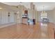 Expansive living room showcasing wood floors and neutral tones throughout the space at 1963 Stacey Cir, Deltona, FL 32738