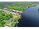 Aerial shot of waterfront homes along a river offering serene views at 24919 Drive No 1, Astor, FL 32102