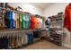 Well-organized walk-in closet with shelving, hanging racks, and ample storage space for clothing and accessories at 3329 Bailey Ann Dr, Ormond Beach, FL 32174