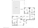 Detailed floor plan showcasing the layout of the home, including the pool and screened porch at 354 Georgetown Dr, Daytona Beach, FL 32118