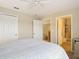 This bedroom has two doors for easy access to closets and bathrooms at 3620 Tresto St, New Smyrna Beach, FL 32168