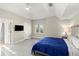 Bedroom featuring natural light, ceiling fan, and contemporary decor at 4911 S Atlantic Ave, Ponce Inlet, FL 32127