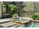 Backyard spa with stone surround offers an inviting spot for relaxation and entertainment in a lush, private setting at 509 Victoria Hills Dr, Deland, FL 32724