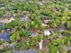 Spacious wooded neighborhood featuring homes with private pools and large tree coverage at 525 E Wisconsin Ave, Orange City, FL 32763