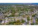 Aerial shot of the property, nestled in a leafy neighborhood and surrounded by other residences at 538 Gertrude Ln, South Daytona, FL 32119