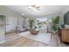 Comfortable living room offering a white couch, area rug, and plenty of natural light at 597 Gainsboro St, Deltona, FL 32725
