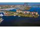 An aerial view shows waterfront condominiums close to Jackie Robinson Ballpark at 732 Marina Point Dr # 7320, Daytona Beach, FL 32114