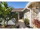 Charming walkway with tropical plants leading to the front door at 120 Black Duck Cir, Daytona Beach, FL 32119