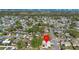 Aerial view showing the home's location in a residential neighborhood, with easy access to beaches at 1254 Mardrake Rd, Daytona Beach, FL 32114