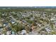 An aerial view showcasing the neighborhood's mature landscaping, and the home's proximity to the city at 1254 Mardrake Rd, Daytona Beach, FL 32114