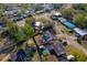 Aerial view of a residential area with well-maintained homes and a glimpse of a nearby park or green space at 1304 Genmar St, Daytona Beach, FL 32117