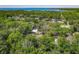 An aerial view of a house surrounded by lush foliage at 1490 Kettledrum Trl, Enterprise, FL 32725
