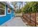 Backyard patio and wooden fence at 205 Mary Ave, New Smyrna Beach, FL 32168