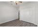 Bedroom has closet, wood-look flooring and neutral walls at 226 N Frederick Ave, Daytona Beach, FL 32114