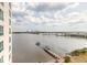 Stunning water view of the Halifax River, bridge, and Daytona Beach skyline at 231 Riverside Dr # 1003-1, Daytona Beach, FL 32117