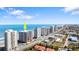 An aerial shot shows the condominium complex with beach access and ocean views at 2967 S Atlantic Ave # 301, Daytona Beach Shores, FL 32118