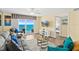 Comfortable living room featuring ocean views, stylish decor, and a cozy seating area at 3333 S Atlantic Ave # 2202, Daytona Beach, FL 32118