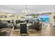 Spacious living area featuring tile floors, stylish decor, and breathtaking ocean views at 3333 S Atlantic Ave # 2202, Daytona Beach, FL 32118