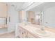 Bathroom with dual sinks, vanity, and ample storage space at 36 Sand Dollar Dr, Ormond Beach, FL 32176