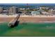 Aerial view of building near Crabby Joe's Deck & Grill, showcasing beach access at 3647 S Atlantic Ave # 5B, Daytona Beach, FL 32118
