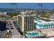 Aerial perspective of the condo emphasizing its prime location, waterfront views, and nearby attractions at 3647 S Atlantic Ave # 5B, Daytona Beach, FL 32118