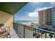 Balcony with ocean view looking at exterior of the condo building at 3647 S Atlantic Ave # 5B, Daytona Beach, FL 32118