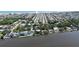 Aerial view of the property, ideally located with ocean access and waterfront views at 7 Kathy Dr, Ormond Beach, FL 32176