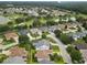 Aerial view of home in a lush community on a golf course and ponds at 7462 Se 172Nd Fieldcrest St, The Villages, FL 32162