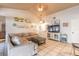 Comfortable living room with tile flooring, high ceilings, and nautical decor at 811 Smokerise Blvd, Port Orange, FL 32127