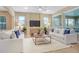 Cozy living room featuring comfortable seating, neutral decor, and bright windows at 1386 Hazeldene Mnr, Deland, FL 32724