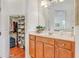 Well-organized bathroom with a spacious closet at 1684 Victoria Gardens Dr, Deland, FL 32724