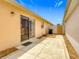 Backyard featuring a slider and an outdoor living area for relaxation and recreation at 1711 Francisco St, The Villages, FL 32159