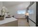 Modern kitchen features granite countertops, sleek appliances, and wood-look floors at 210 Sage Brush Trl, Ormond Beach, FL 32174