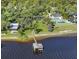 An impressive aerial shot showcasing riverfront properties, featuring private docks and luxurious amenities at 2149 Hontoon Rd, Deland, FL 32720