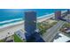 Oceanfront condo building features a modern design with stunning views of the beach and coastline at 2200 N Atlantic Ave # 1201, Daytona Beach, FL 32118