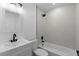 Stylish full bathroom with white subway tile, modern fixtures, and bathtub with shower at 2240 Conway Dr, Deltona, FL 32738