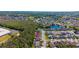 Aerial view of a neighborhood featuring single-Gathering homes, a tranquil pond, and lush green trees at 2274 Stonehedge Loop, Kissimmee, FL 34743