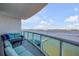 Relax on this balcony with comfortable seating and enjoy the stunning water view at 241 Riverside Dr # 601, Daytona Beach, FL 32117