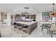 Modern kitchen featuring a large island, stainless steel appliances, and marble countertops at 241 Riverside Dr # 601, Daytona Beach, FL 32117