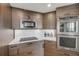 Contemporary kitchen showcasing stainless steel appliances, sleek cabinetry, and elegant countertops at 241 Riverside Dr # 601, Daytona Beach, FL 32117