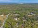 An aerial view capturing the expansive property, lush greenery, and surrounding tranquil landscape at 2646 Turnbull Bay Rd, New Smyrna Beach, FL 32168