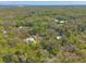 An expansive aerial view of the property showcasing lush green landscaping and large private lots at 2646 Turnbull Bay Rd, New Smyrna Beach, FL 32168