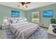 Cozy bedroom with calm hues, natural light, comfortable bedding, and modern decor creating a relaxing atmosphere at 3041 Millstone Ave, Deltona, FL 32738