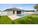 Beautiful backyard featuring a private pool, and well-maintained lawn at 3845 Arborvitae Way, Deland, FL 32724