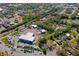 Wide aerial perspective showcasing proximity to boat storage, a marina, and local amenities at 501 Powers Ave, Port Orange, FL 32127