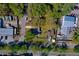 Aerial view of a residential lot with mature trees and a defined property line at 501 Powers Ave, Port Orange, FL 32127